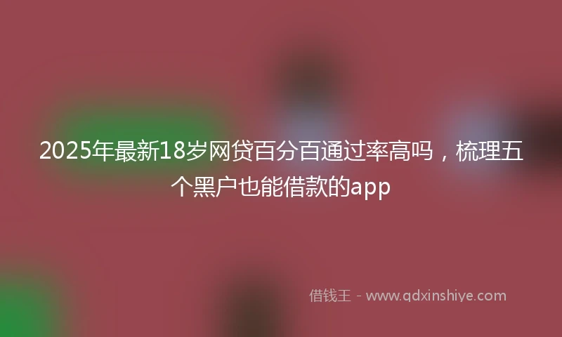 2025年最新18岁网贷百分百通过率高吗，梳理五个黑户也能借款的app