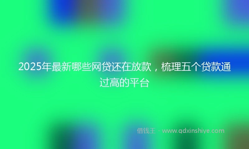 2025年最新哪些网贷还在放款，梳理五个贷款通过高的平台