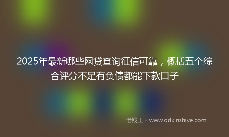2025年最新哪些网贷查询征信可靠，概括五个综合评分不足有负债都能下款口子