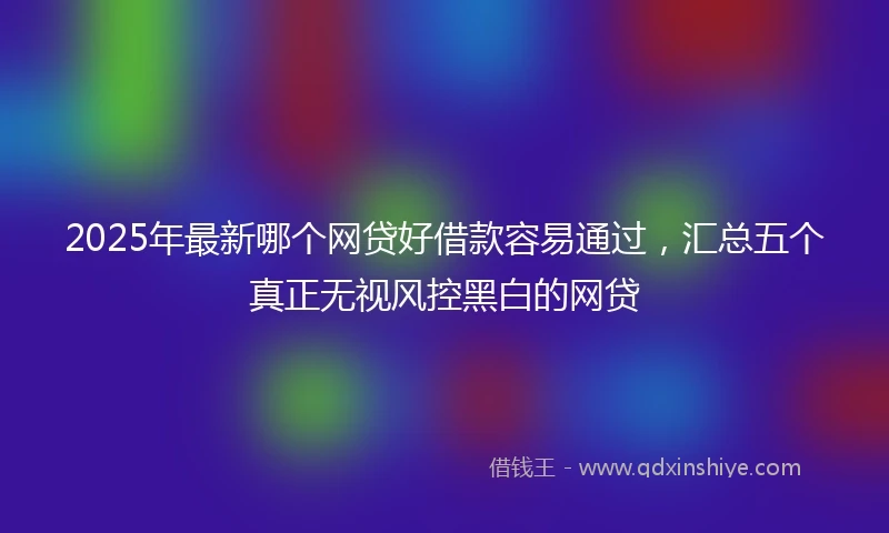 2025年最新哪个网贷好借款容易通过，汇总五个真正无视风控黑白的网贷