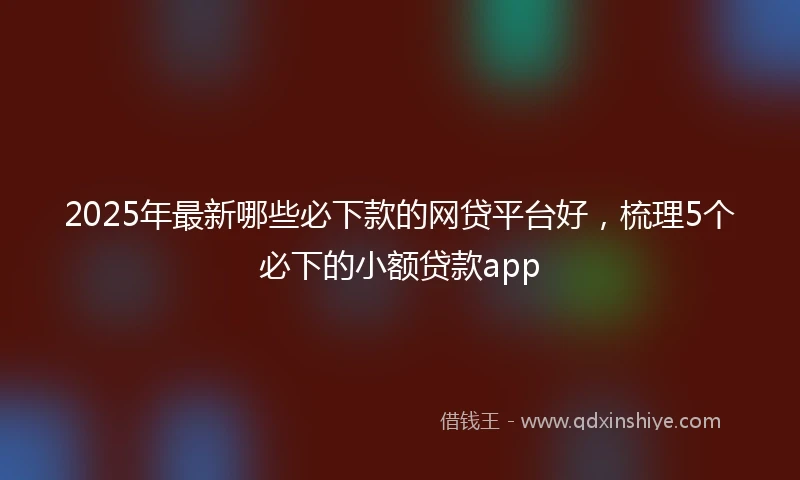 2025年最新哪些必下款的网贷平台好，梳理5个必下的小额贷款app