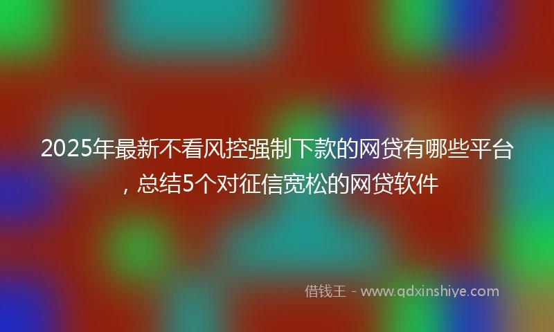 2025年最新不看风控强制下款的网贷有哪些平台，总结5个对征信宽松的网贷软件