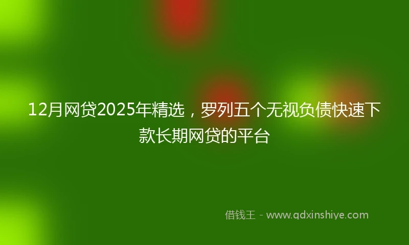 12月网贷2025年精选，罗列五个无视负债快速下款长期网贷的平台