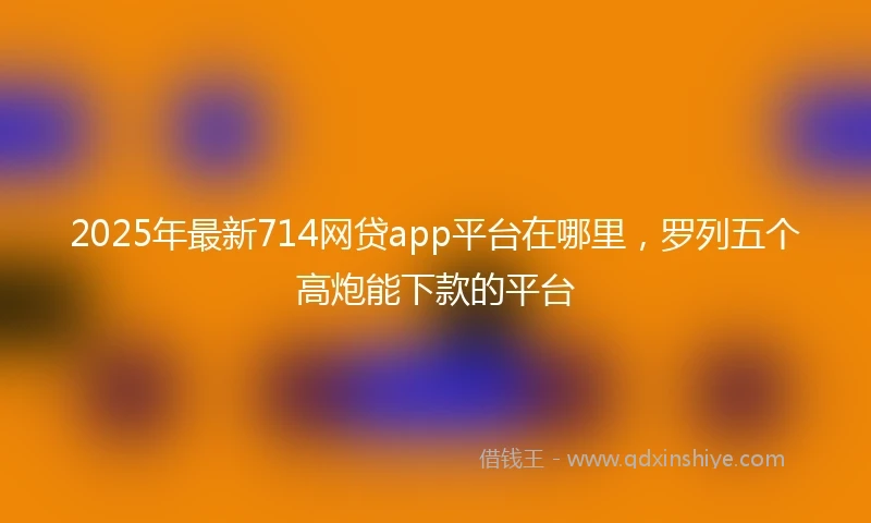 2025年最新714网贷app平台在哪里，罗列五个高炮能下款的平台