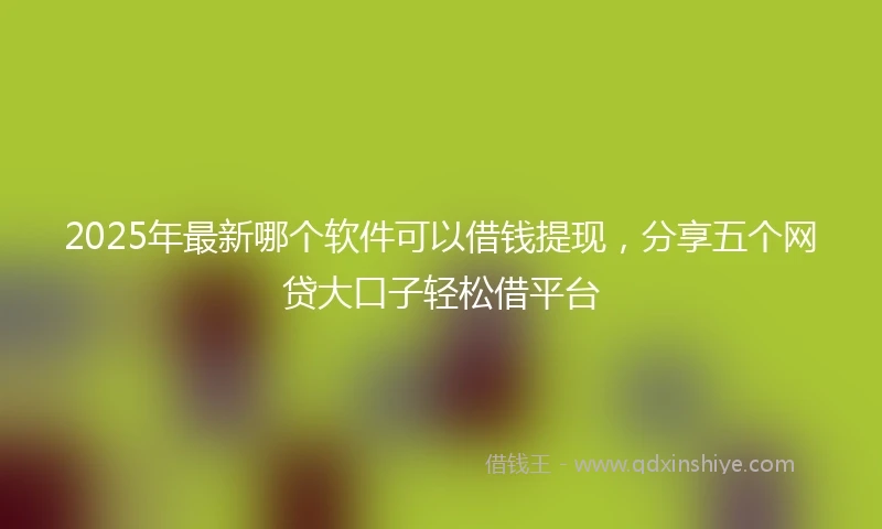 2025年最新哪个软件可以借钱提现，分享五个网贷大口子轻松借平台