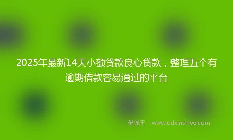 2025年最新14天小额贷款良心贷款，整理五个有逾期借款容易通过的平台
