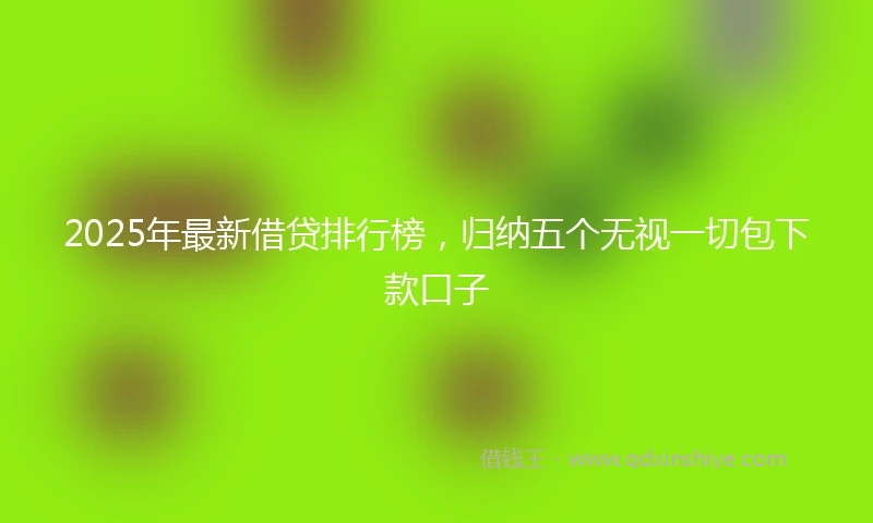 2025年最新借贷排行榜，归纳五个无视一切包下款口子