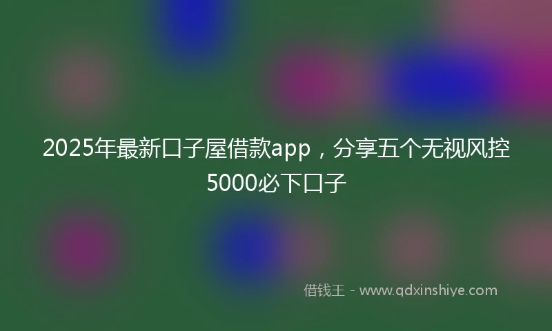 2025年最新口子屋借款app，分享五个无视风控5000必下口子