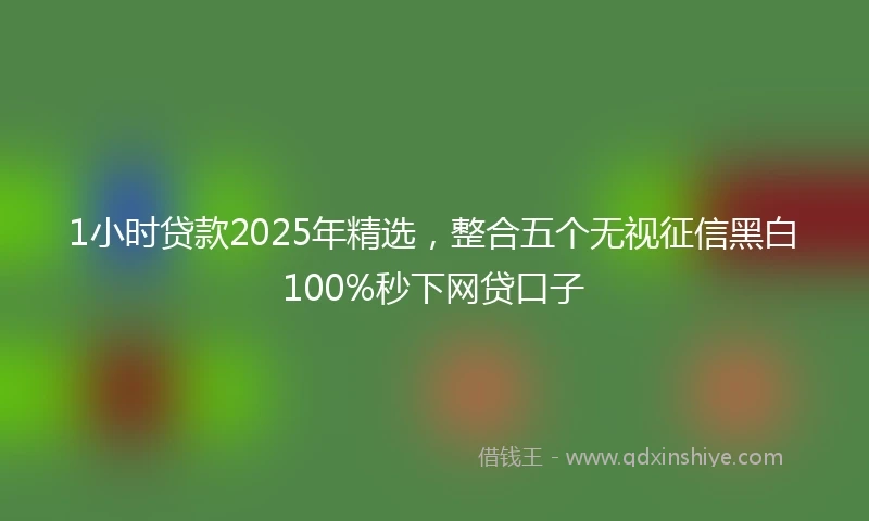 1小时贷款2025年精选，整合五个无视征信黑白100%秒下网贷口子