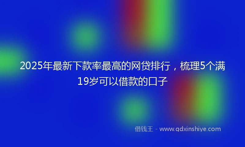 2025年最新下款率最高的网贷排行，梳理5个满19岁可以借款的口子