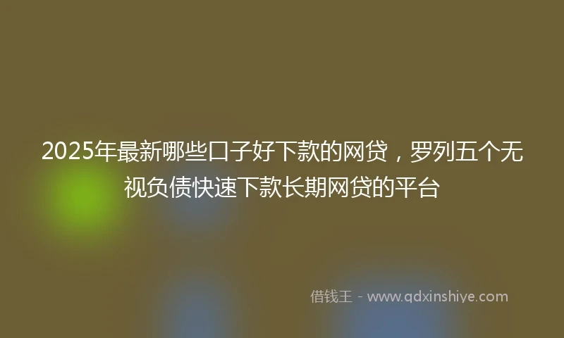 2025年最新哪些口子好下款的网贷，罗列五个无视负债快速下款长期网贷的平台