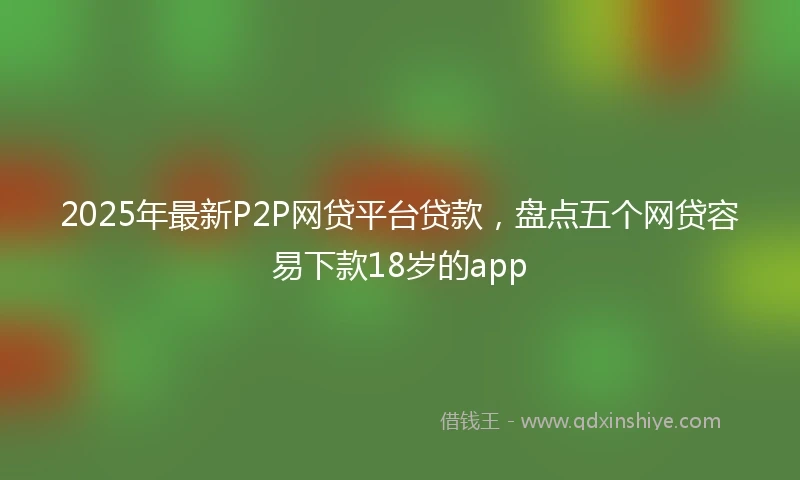 2025年最新P2P网贷平台贷款，盘点五个网贷容易下款18岁的app