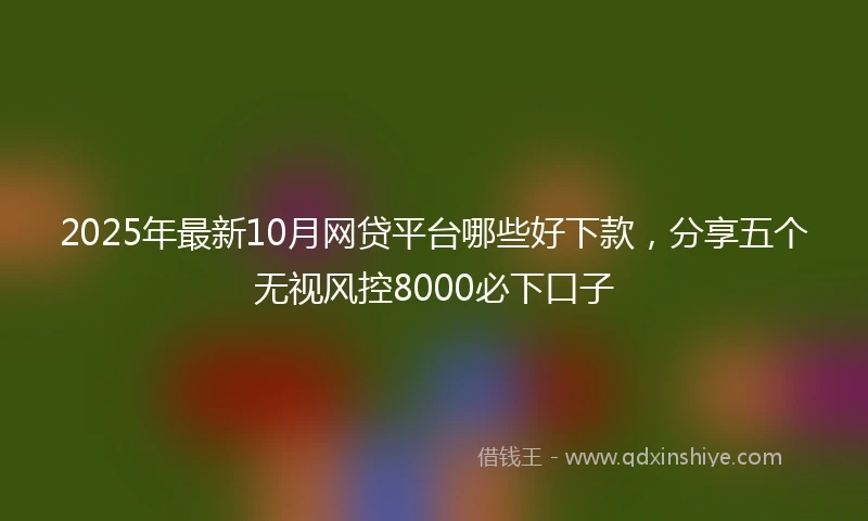2025年最新10月网贷平台哪些好下款，分享五个无视风控8000必下口子