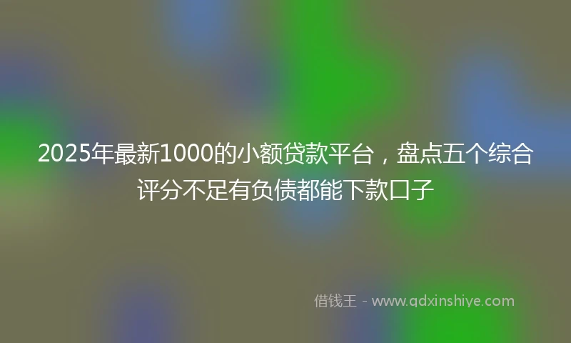 2025年最新1000的小额贷款平台，盘点五个综合评分不足有负债都能下款口子
