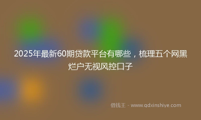 2025年最新60期贷款平台有哪些，梳理五个网黑烂户无视风控口子