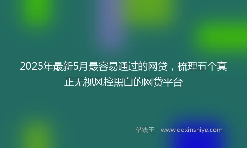 2025年最新5月最容易通过的网贷，梳理五个真正无视风控黑白的网贷平台