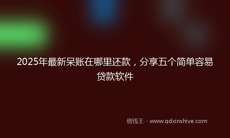 2025年最新呆账在哪里还款，分享五个简单容易贷款软件
