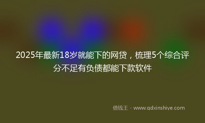 2025年最新18岁就能下的网贷，梳理5个综合评分不足有负债都能下款软件
