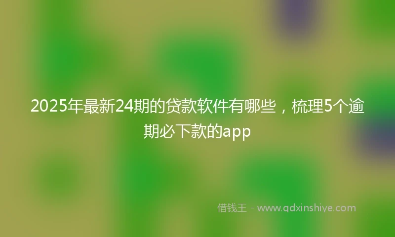 2025年最新24期的贷款软件有哪些，梳理5个逾期必下款的app