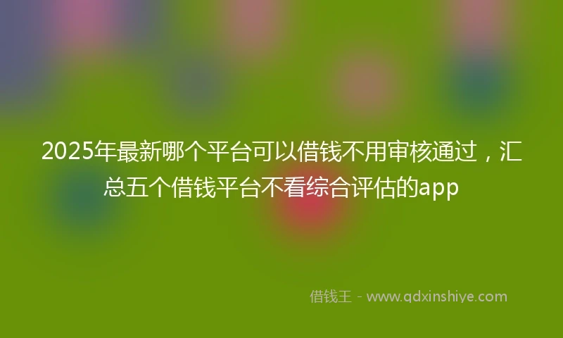 2025年最新哪个平台可以借钱不用审核通过，汇总五个借钱平台不看综合评估的app