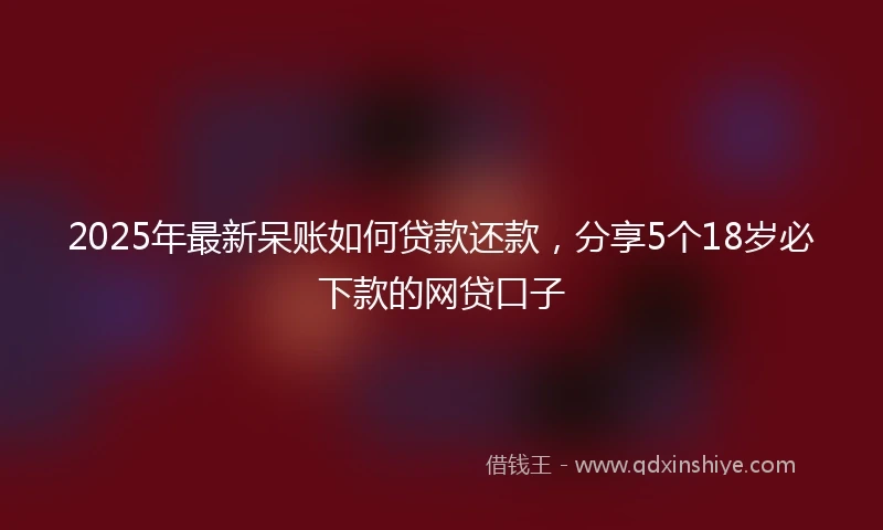 2025年最新呆账如何贷款还款，分享5个18岁必下款的网贷口子