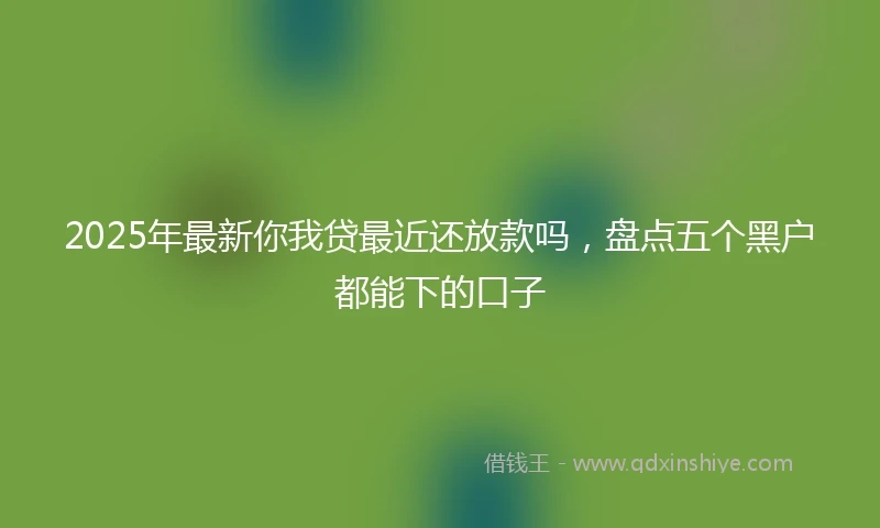 2025年最新你我贷最近还放款吗，盘点五个黑户都能下的口子