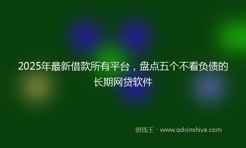 2025年最新借款所有平台，盘点五个不看负债的长期网贷软件