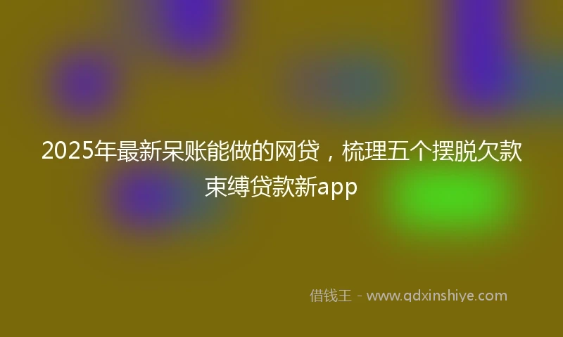 2025年最新呆账能做的网贷，梳理五个摆脱欠款束缚贷款新app