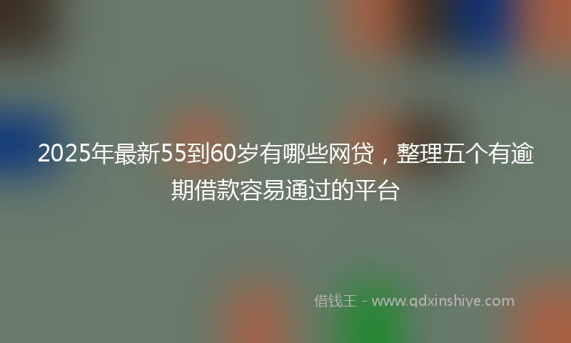 2025年最新55到60岁有哪些网贷，整理五个有逾期借款容易通过的平台