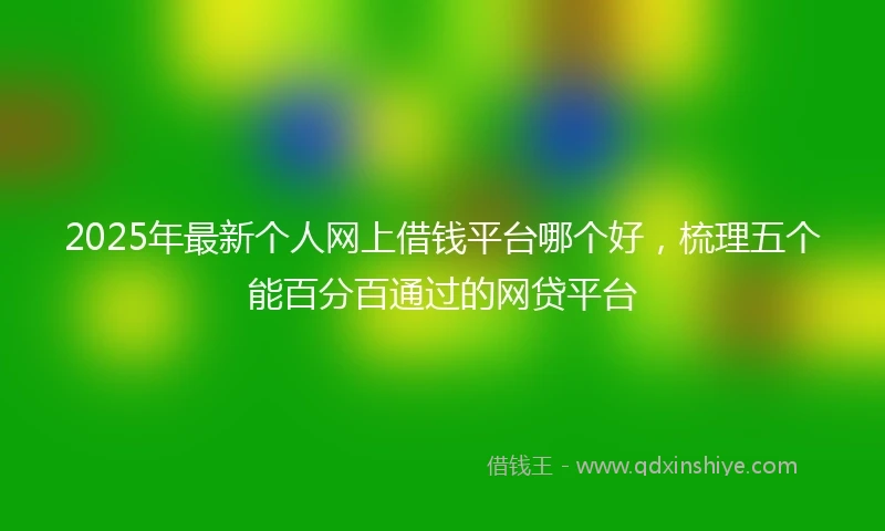2025年最新个人网上借钱平台哪个好，梳理五个能百分百通过的网贷平台