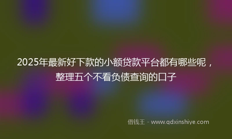 2025年最新好下款的小额贷款平台都有哪些呢，整理五个不看负债查询的口子