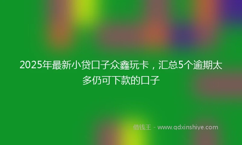2025年最新小贷口子众鑫玩卡，汇总5个逾期太多仍可下款的口子