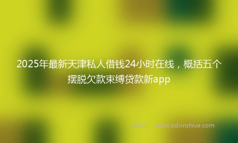 2025年最新天津私人借钱24小时在线，概括五个摆脱欠款束缚贷款新app