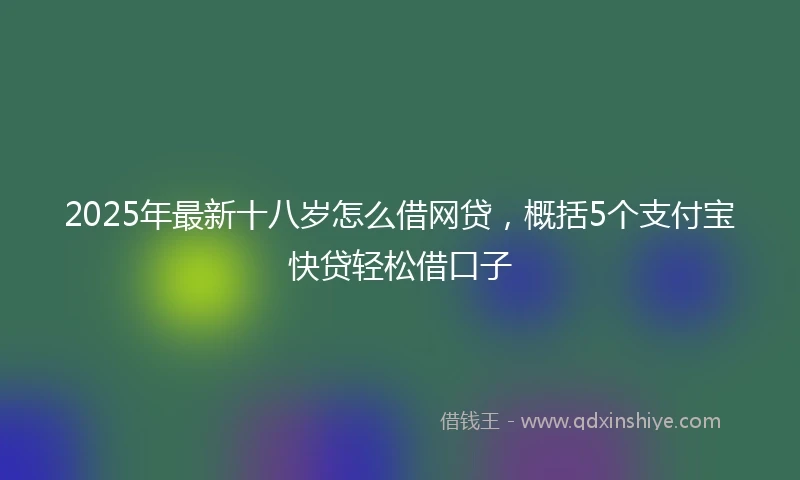 2025年最新十八岁怎么借网贷，概括5个支付宝快贷轻松借口子