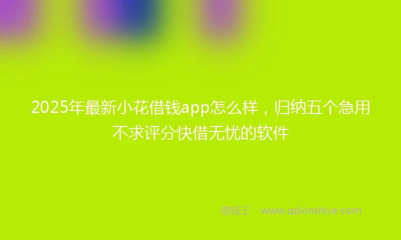 2025年最新小花借钱app怎么样，归纳五个急用不求评分快借无忧的软件