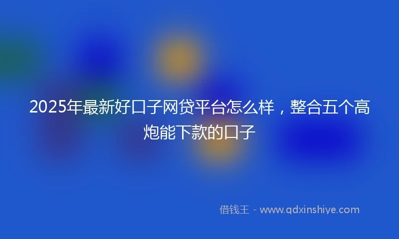 2025年最新好口子网贷平台怎么样，整合五个高炮能下款的口子