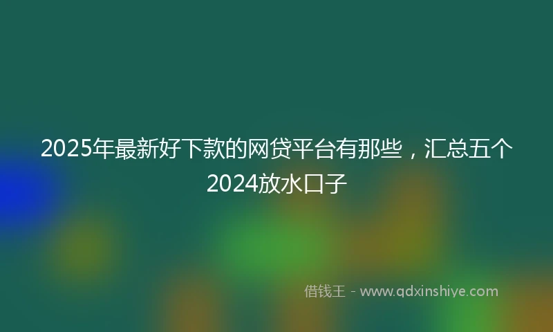 2025年最新好下款的网贷平台有那些，汇总五个2024放水口子