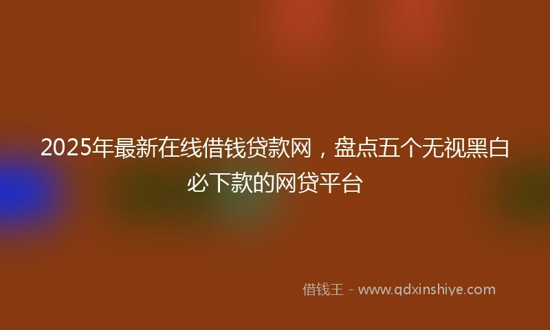 2025年最新在线借钱贷款网，盘点五个无视黑白必下款的网贷平台