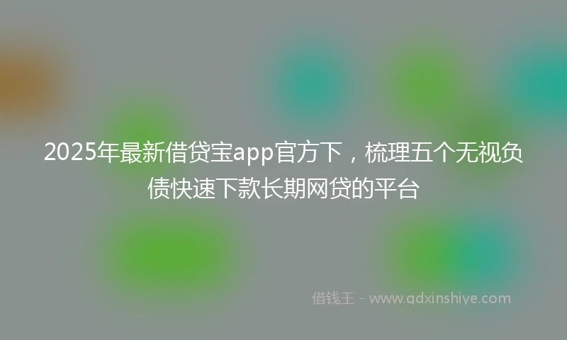 2025年最新借贷宝app官方下，梳理五个无视负债快速下款长期网贷的平台