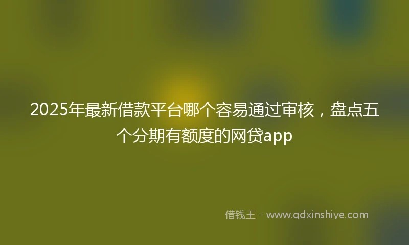 2025年最新借款平台哪个容易通过审核，盘点五个分期有额度的网贷app