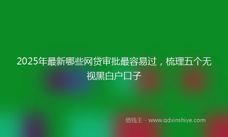 2025年最新哪些网贷审批最容易过，梳理五个无视黑白户口子
