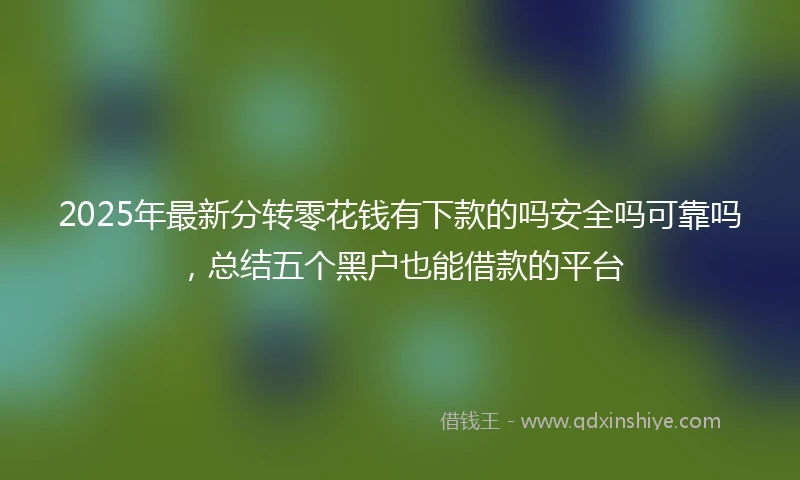 2025年最新分转零花钱有下款的吗安全吗可靠吗，总结五个黑户也能借款的平台