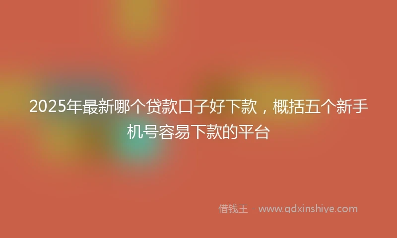 2025年最新哪个贷款口子好下款，概括五个新手机号容易下款的平台