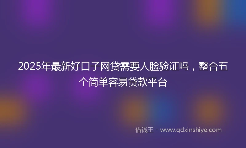 2025年最新好口子网贷需要人脸验证吗,整合五个简单容易贷款平台