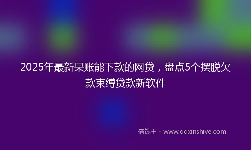 2025年最新呆账能下款的网贷，盘点5个摆脱欠款束缚贷款新软件