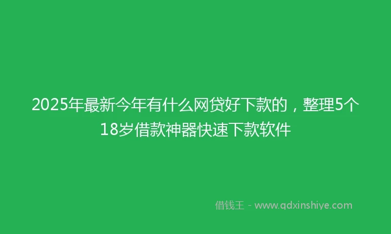 2025年最新今年有什么网贷好下款的，整理5个18岁借款神器快速下款软件