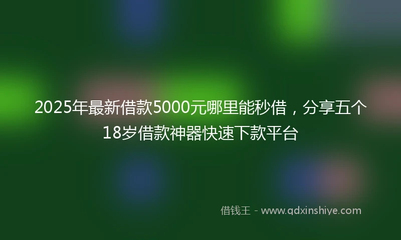 2025年最新借款5000元哪里能秒借，分享五个18岁借款神器快速下款平台