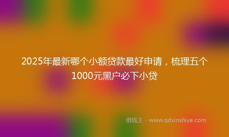 2025年最新哪个小额贷款最好申请，梳理五个1000元黑户必下小贷