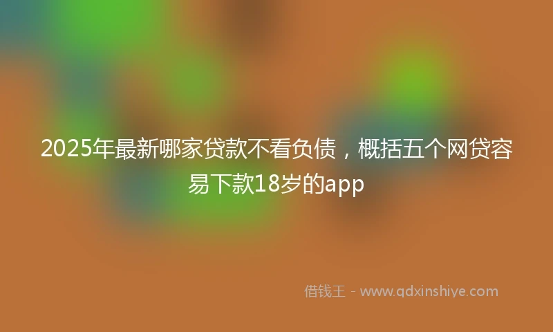 2025年最新哪家贷款不看负债，概括五个网贷容易下款18岁的app