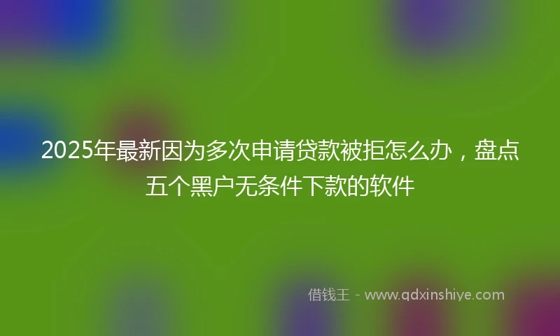 2025年最新因为多次申请贷款被拒怎么办，盘点五个黑户无条件下款的软件